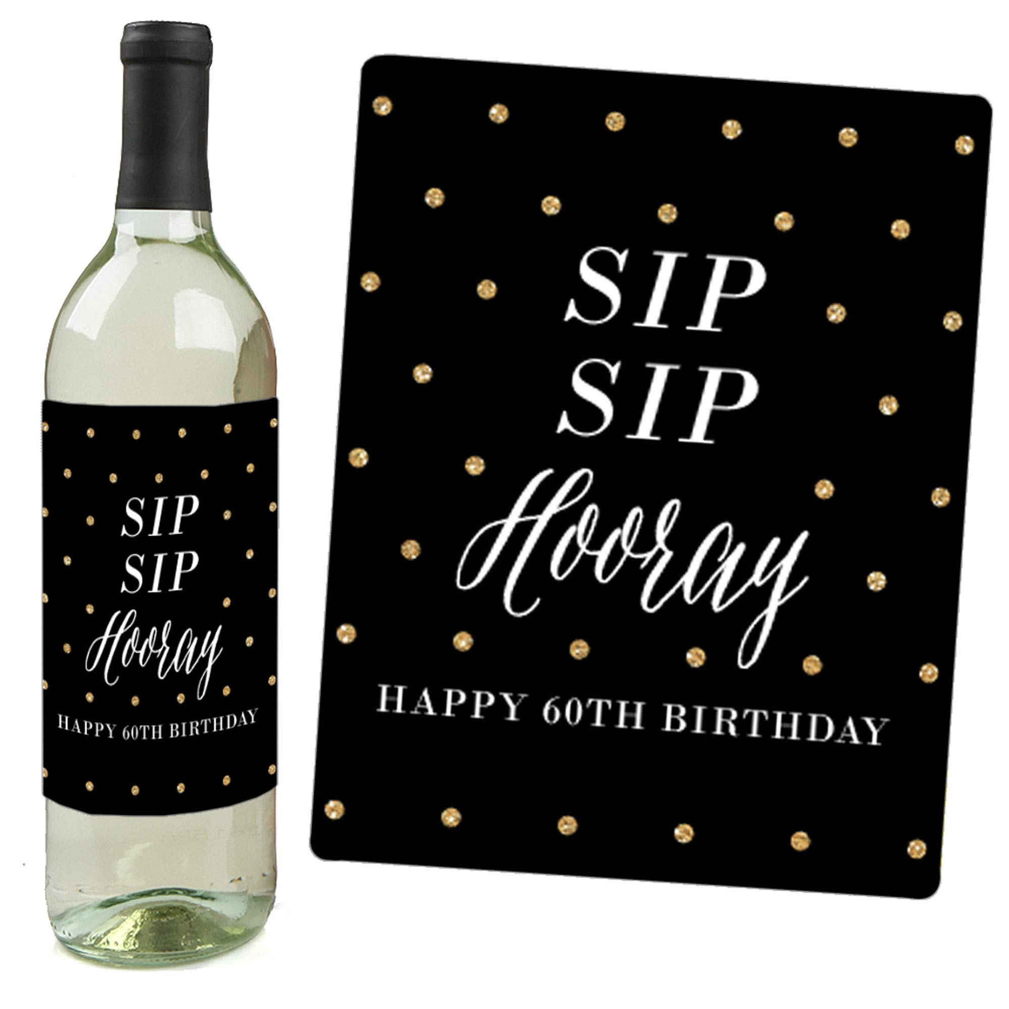 Year You Were Born Alcohol Wine Label - Bottle Gift Bag & Tag