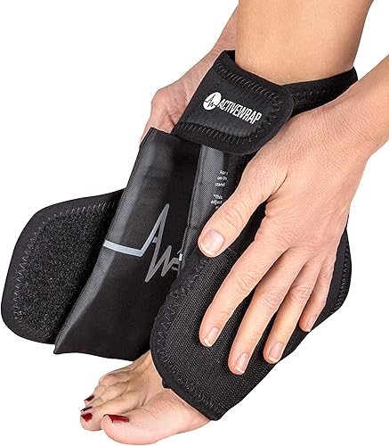 ActiveWrap - Paquete de hielo para pies y tobillos con paquetes reutilizables para fascitis plantar, dolor de Aquiles y lesiones