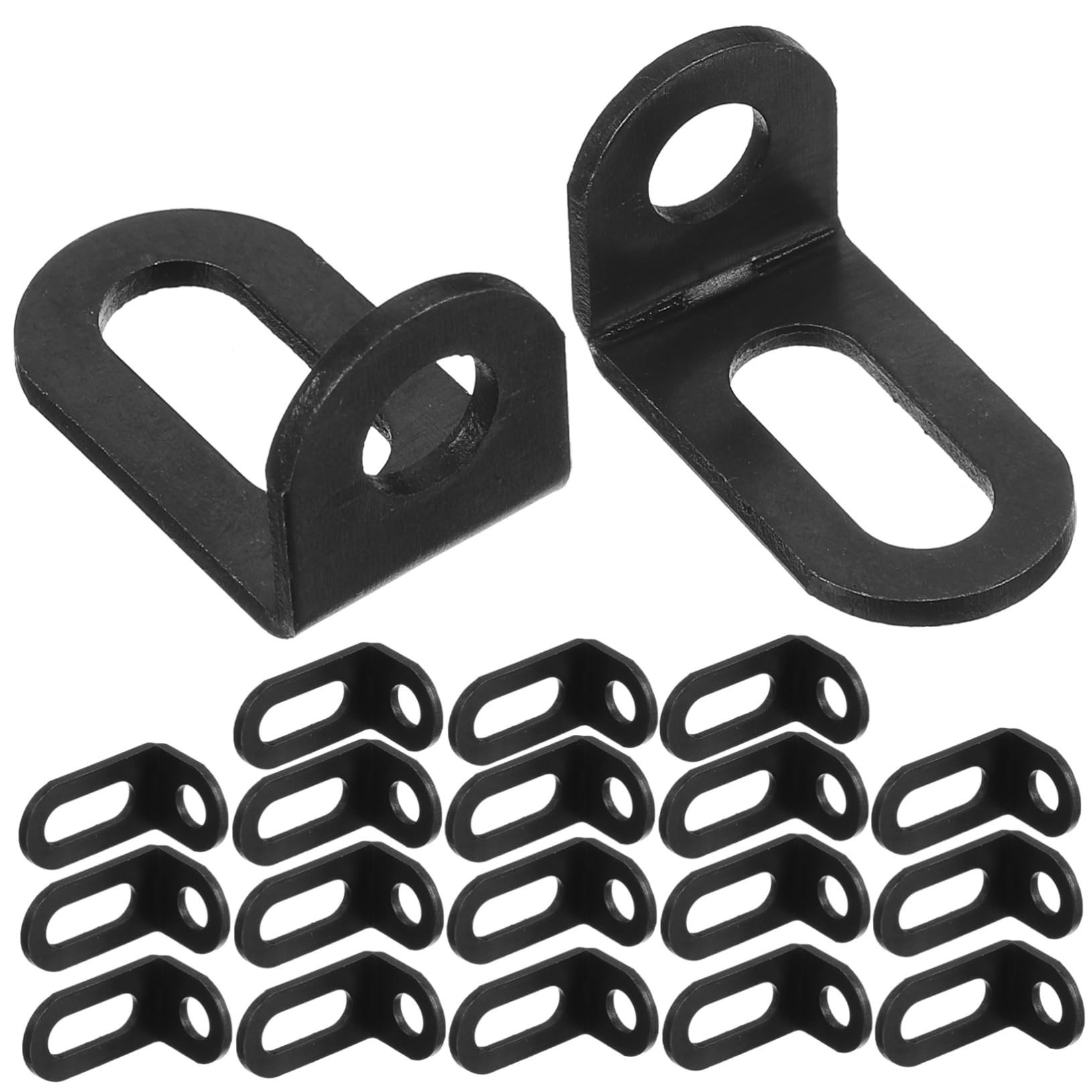SEWOART 20Pcs Right Angle Brackets Corner Braces for Furniture Mounting Heavy Duty Brackets for Shelves Tables Desks and Cabinets Installation