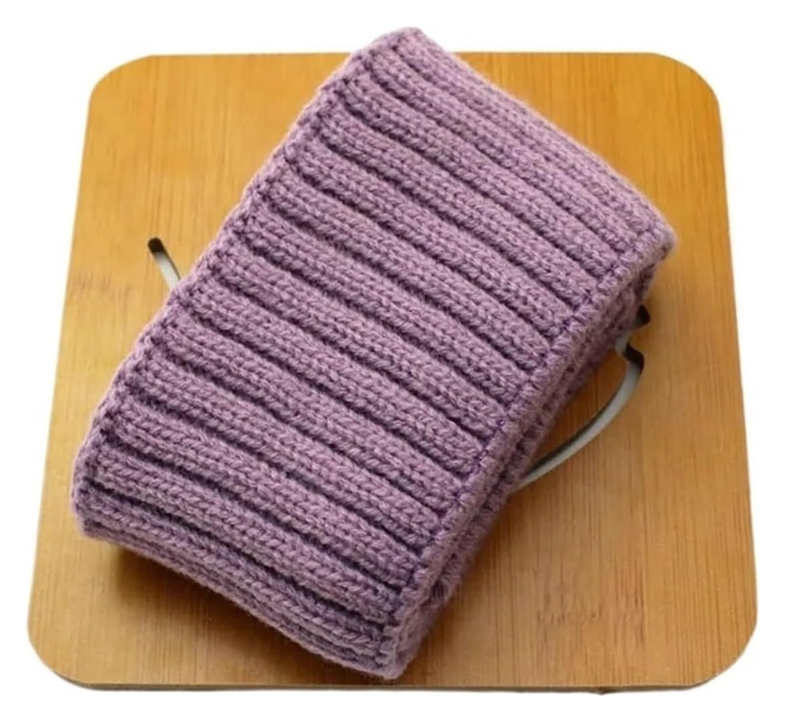 Rib Knit Cuff, Elastic Ribbed Cuffs Acrylic Rib Knit Fabric Multicolor 7x75cm for Making(Light Purple)