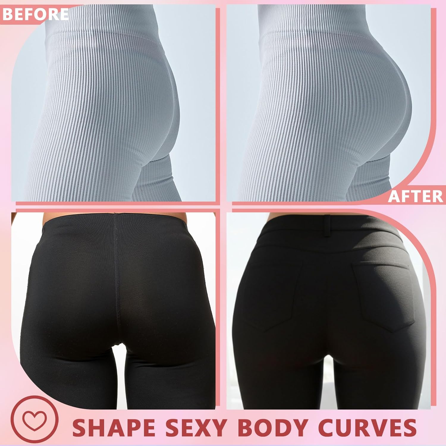 4 Pcs Silicone Butt Pads for Women Hip Dip Pads Adhesive Reusable Butt Padded Underwear Hip Lift Enhancer Shapewear Sticky Buttocks Enhancer Beige for Flat Buttocks Skin Tone - Image 6