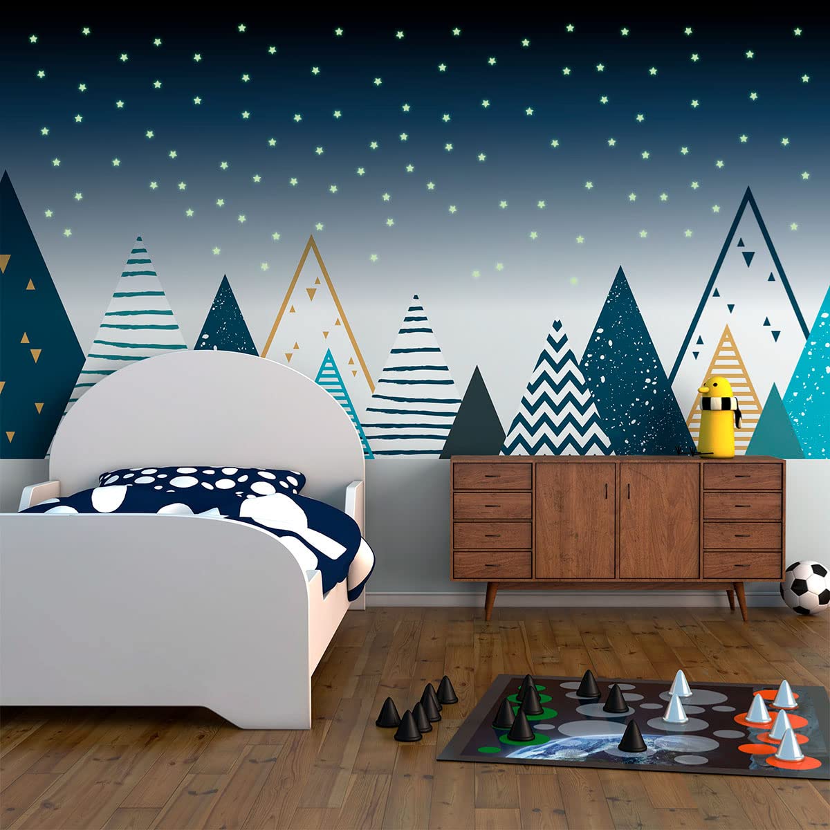 Ambiance Sticker Muraux Enfants Décoration Chambre Bébé - Autocollant Sticker Mural Adhesif Géant | Tiaka Phospho - H50 x L85 cm