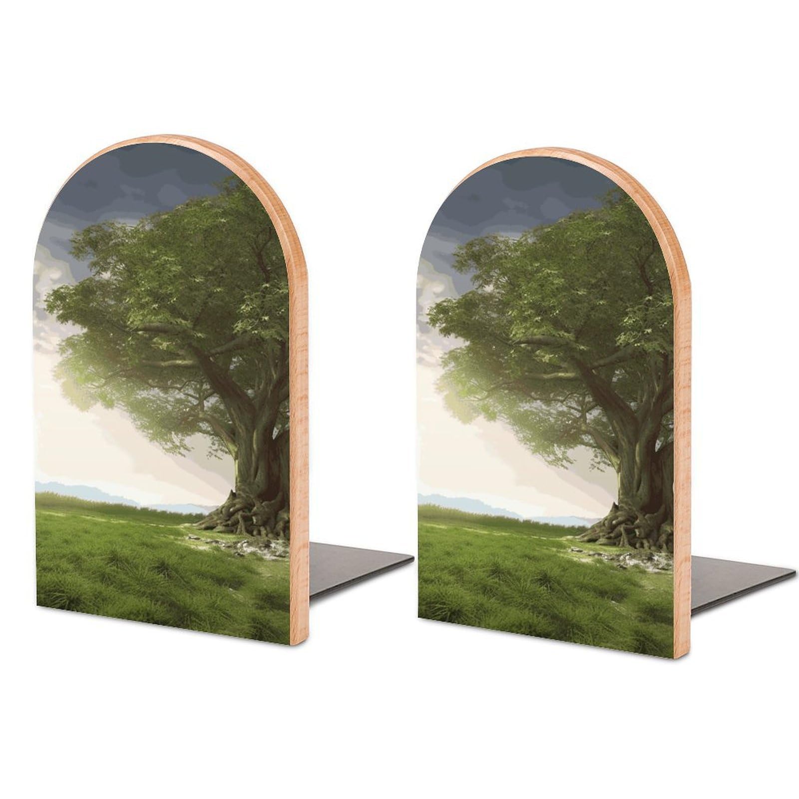Serre-livres en bois réglable antidérapant moderne pour étagère et bureau