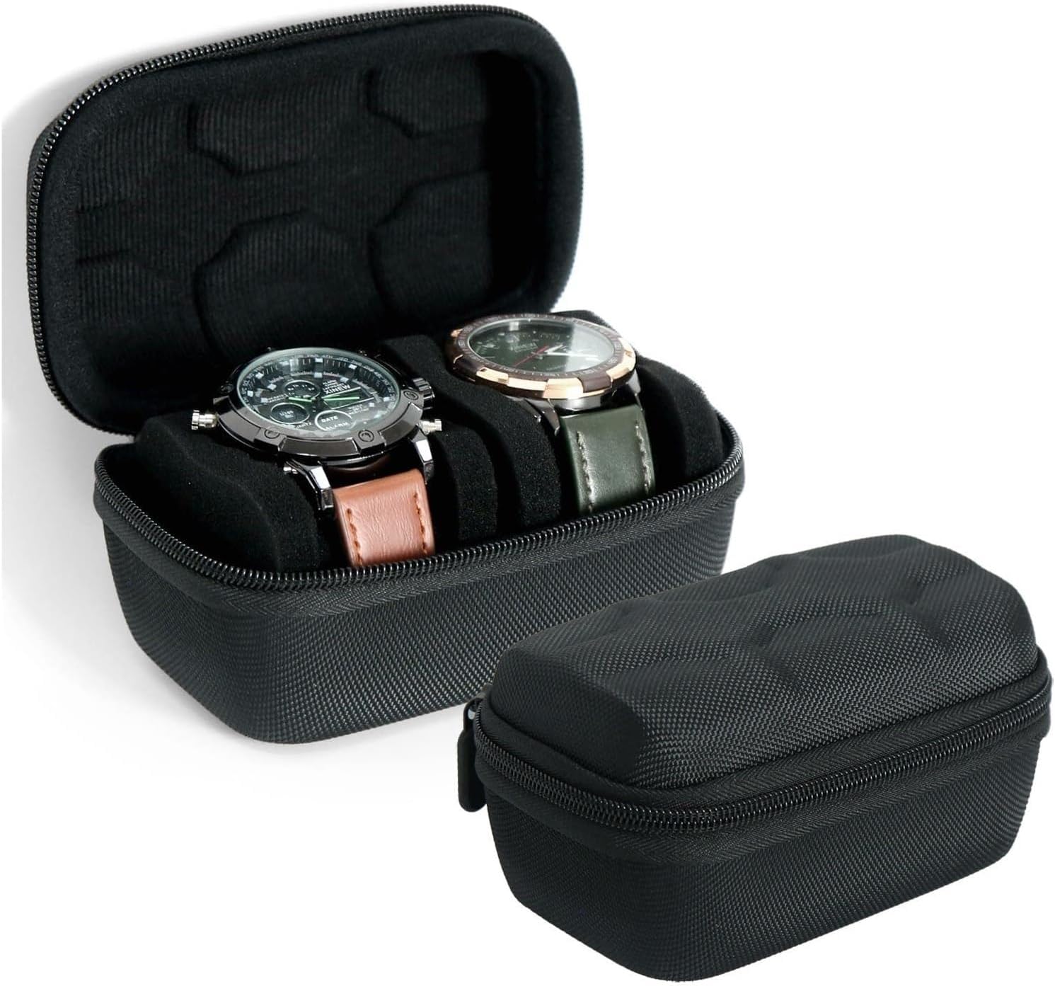 1PCS Watch Travel Case Portable Storage For Wristwatches And Smart Watches(10 Slot Black EVA)