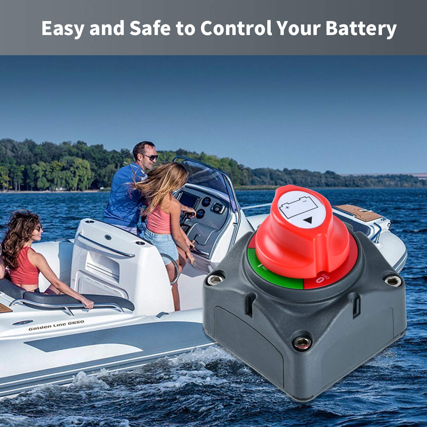 Battery Switch, Briidea 12V-48V Battery Disconnect Master Power Cut-Off Switch for RV, ATV, Car, Marine Boat, UTV, Vehicles and Camper (ON/Off) : Automotive