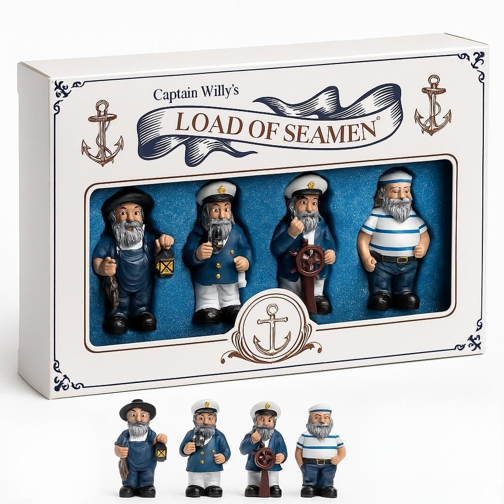 Captain Willy’s Load of Seamen - Funny Sailing Gifts, Naughty Nautical Figurines, Quirky Gag Gift for Men & Women, Perfect for Birthdays, Bachelor/Bachelorette Parties, and Hilarious Decor