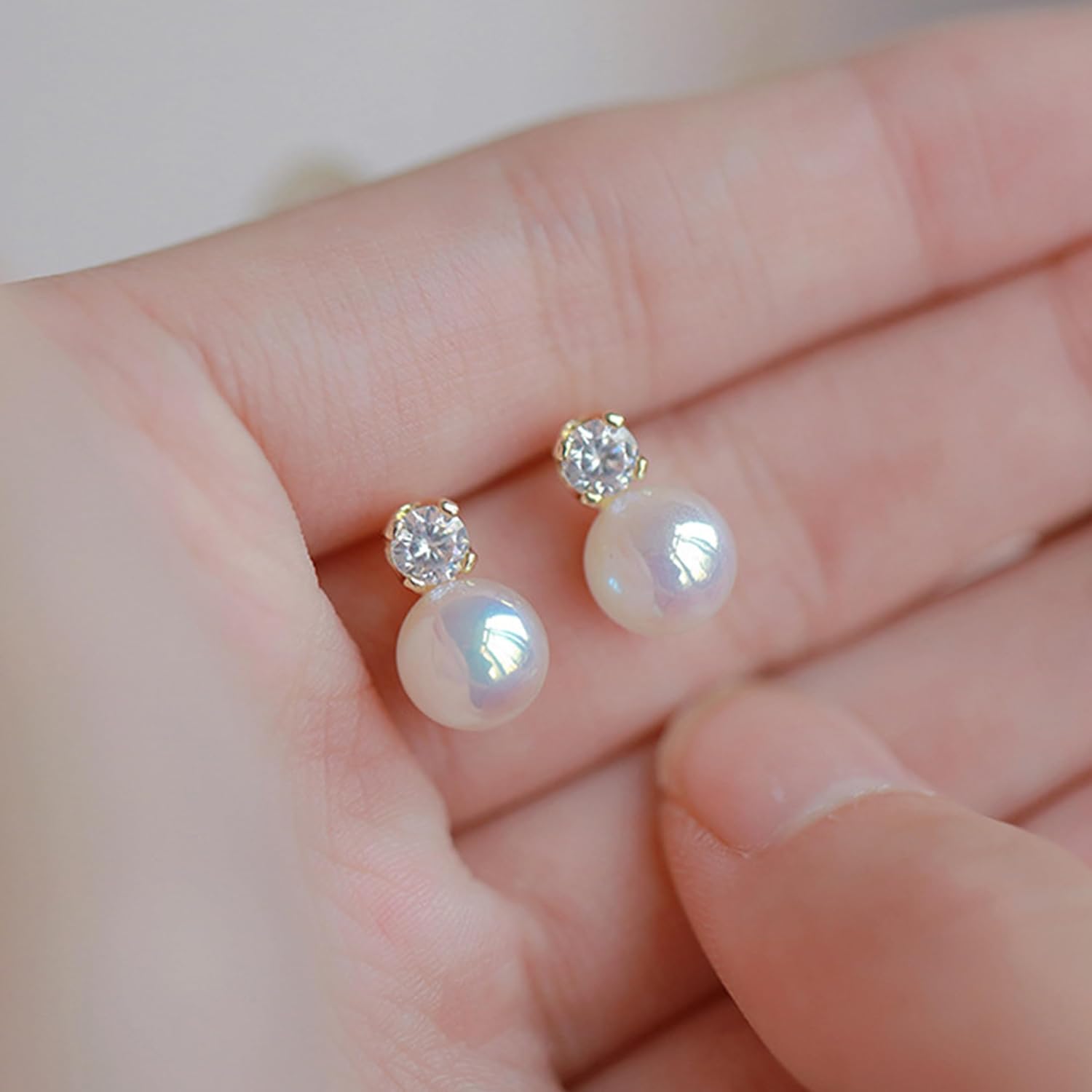 Pearl Dangle Earrings for Women Dainty Gold Long Pearl Drop Earrings Hypoallergenic Pearl Stud Earrings Wedding Jewelry Bridal Bridesmaid Gifts - Image 5