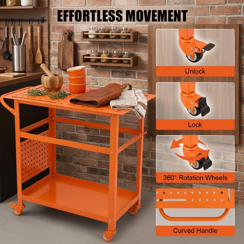 Zstar Établi De Soudage Mobile en Acier 91 x 61cm Charge Max 544 kg