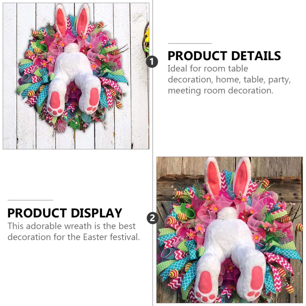 jojofuny 1pezzi Ghirlanda Coda Di Coniglio Per Pasqua Decorativa Da Appendere Alla Porta o Finestra Artificiale Per Casa e Giardino