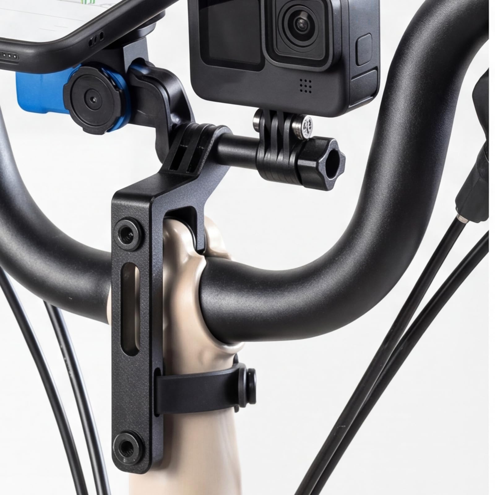 Portabottiglie integrato per bici in lega di alluminio antiscivolo | EcoGleam Portabottiglie esteso integrato per bici, leggero, in lega di alluminio, staffa antiscivolo, cinghie e