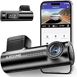 Cam 1080P WiFi p/Carro, Câmera Veicular c/Controle de Voz, Visão Noturna, WDR, Gravação em Loop, Modo Estacionamento 24H, APP, Preta – M330