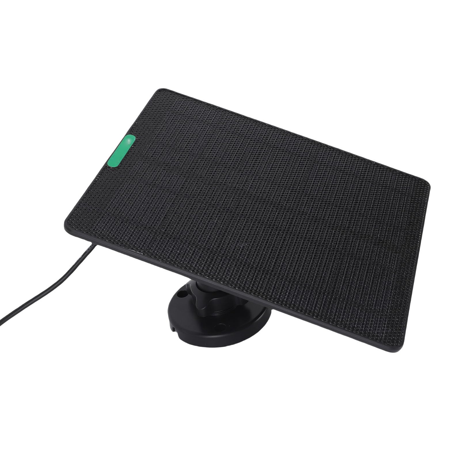 Cargador de Panel Solar de Alta Eficiencia 10W para Ring Video Doorbell 4 3 Plus ETFE Tipo U para Cámara de Seguridad (BLACK)