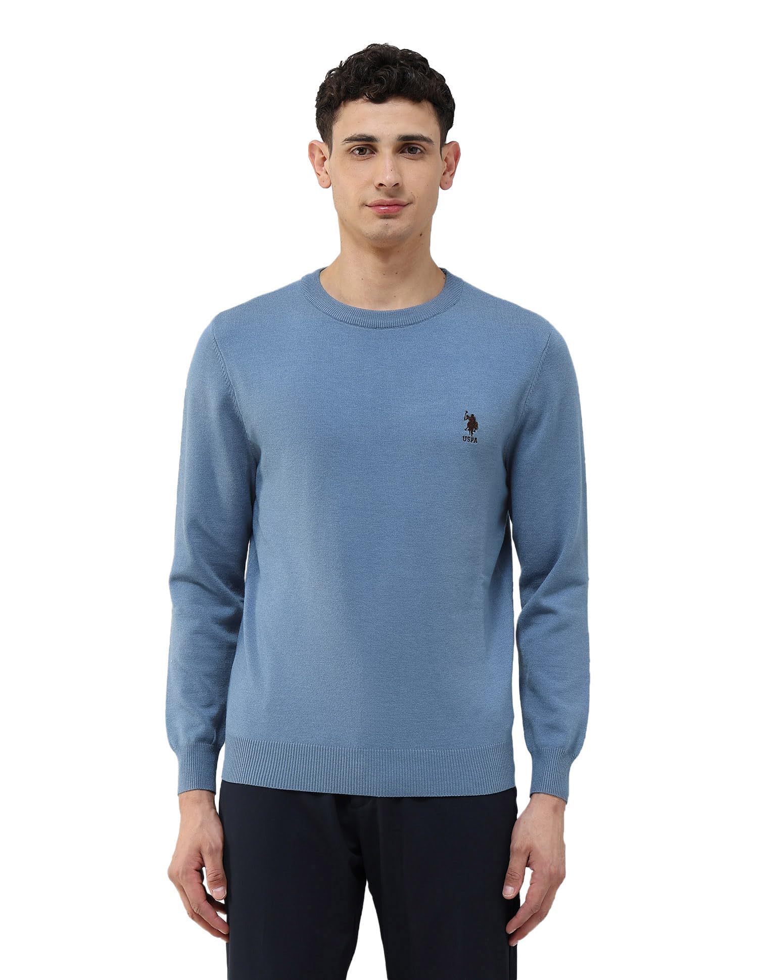 u.s. polo assn. U.s.Polo Association Men's Solid Regular fit Sweater-picture-40