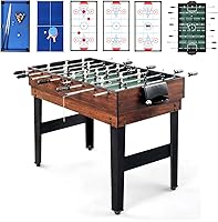 Vista 1 de PEXMOR Mesa de juego múltiple 6 en 1 para adultos, mesa combinada para sala de juegos, juego de mesa de juego de 48 pulgadas