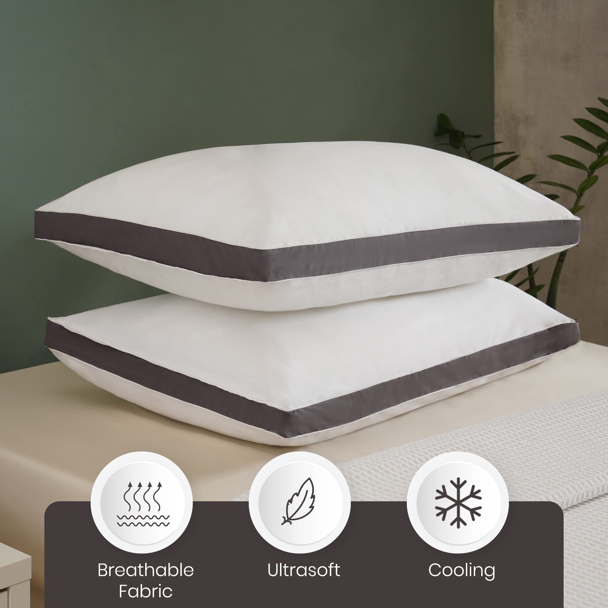 Amazon｜枕 キングサイズ2点セット 睡眠用ベッド枕 ホテル枕 キング