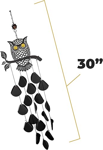 Miniatura 9 de VP Home Campanillas de viento de medallón de loto para exteriores, campanillas de viento armónicas con diseño de loto para jardines, patios y