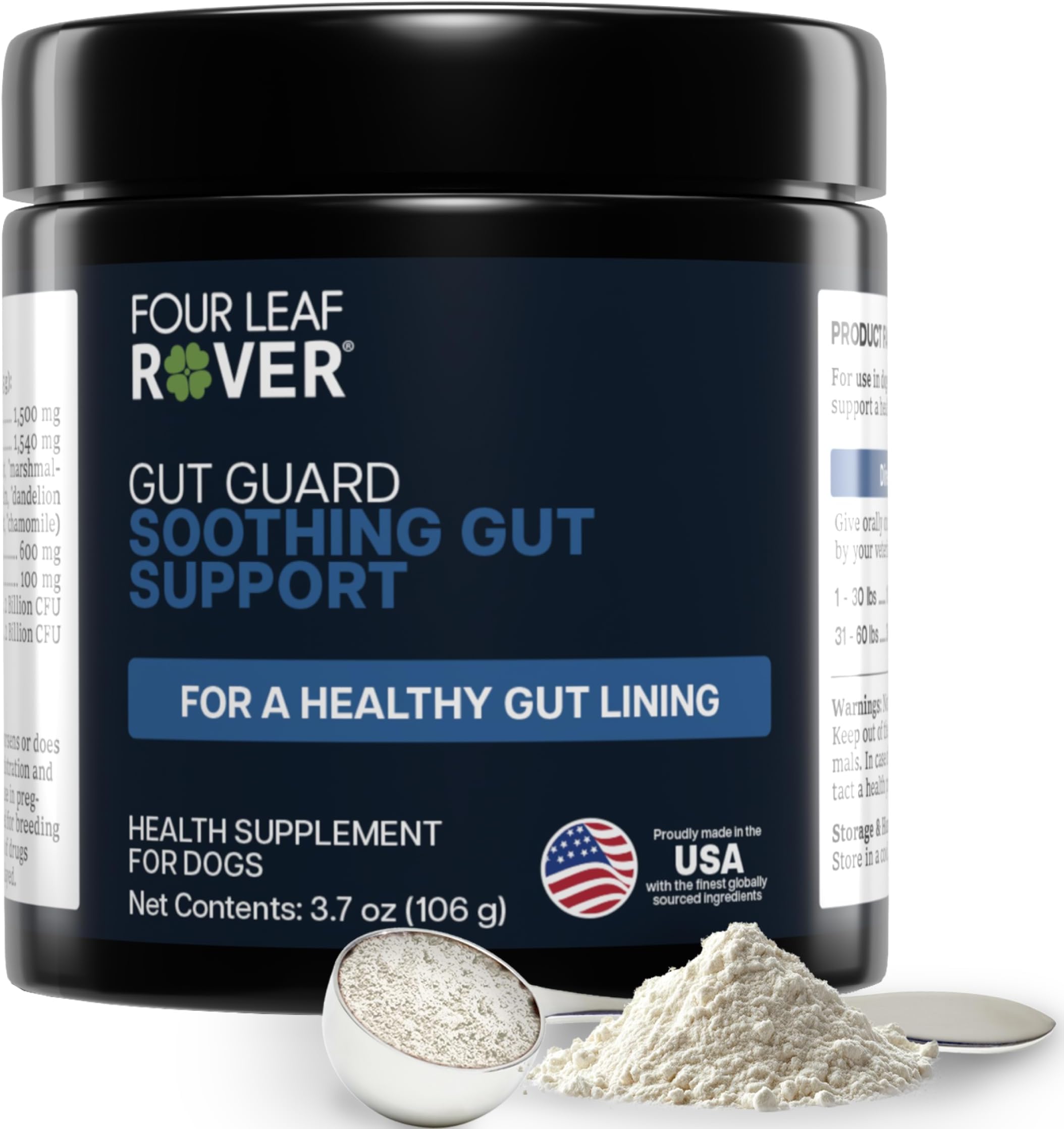 Gut Guard - Dog Probiotics, Prebiotics, and Organic Herbs for Gut Health and Immune Support - Veterinarian Formulated - 30 Day Large Dog Supply