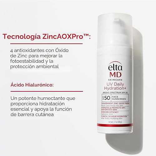 Miniatura 6 de EltaMD - Hidratante facial con protector solar UV diario con óxido de zinc, hidratante facial diario con SPF, ideal para pieles secas, mixtas