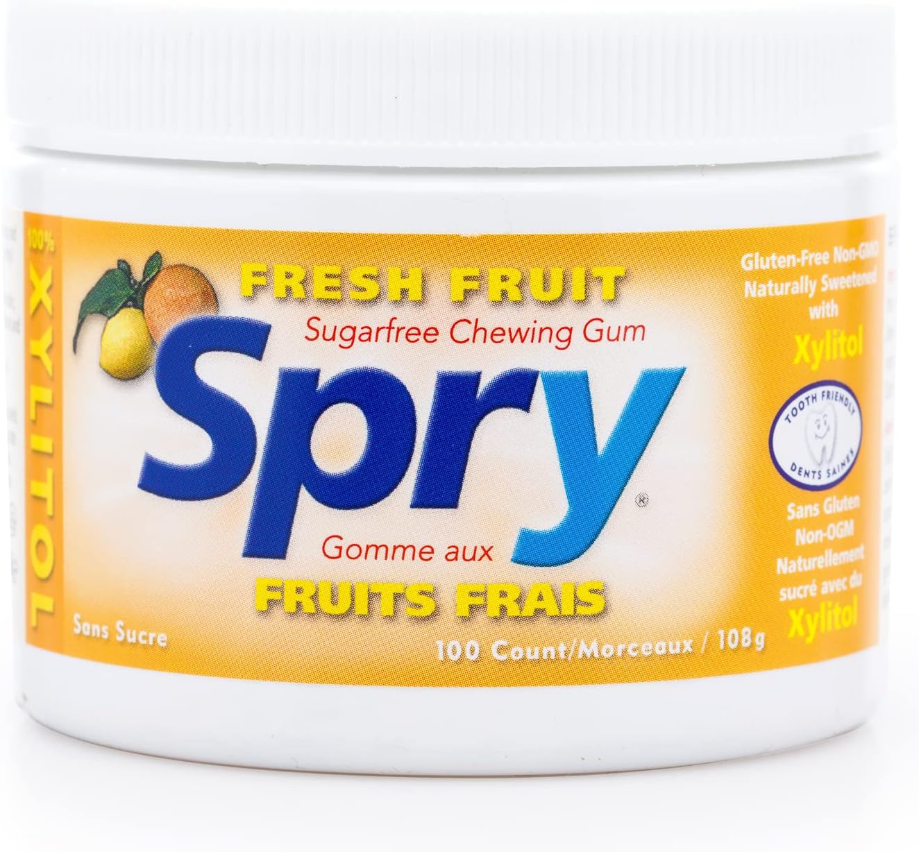 Spry Fresh Natural Xylitol Chewing Gum Dental Defense System Aspartame