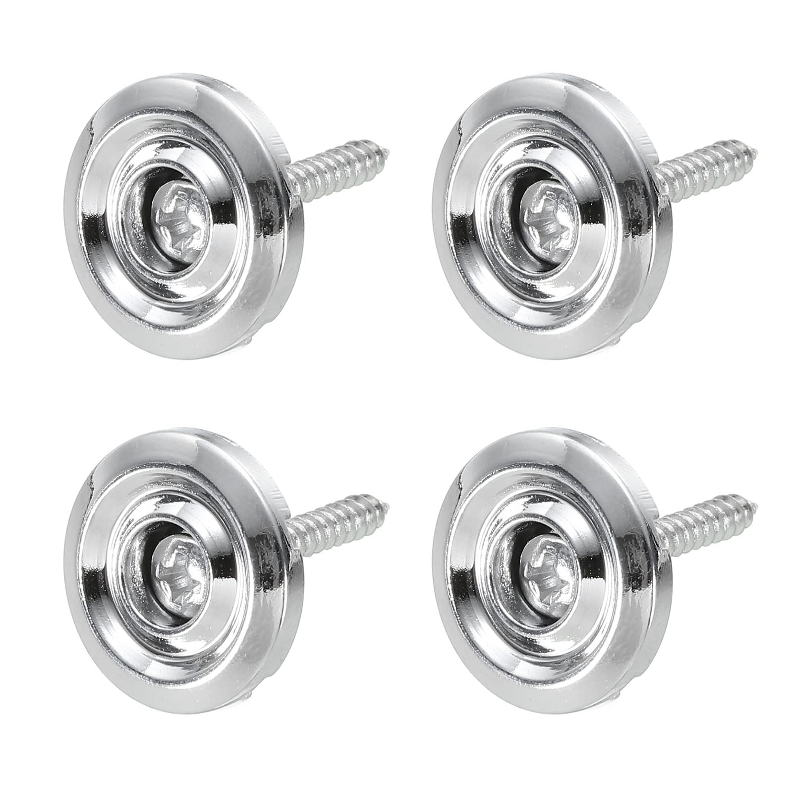 PATIKIL Guitar String Tree Retainer 18.5x8.65mm Silver Tone with Screws for Bass Guitar Hardware Part Accessory 4pcs