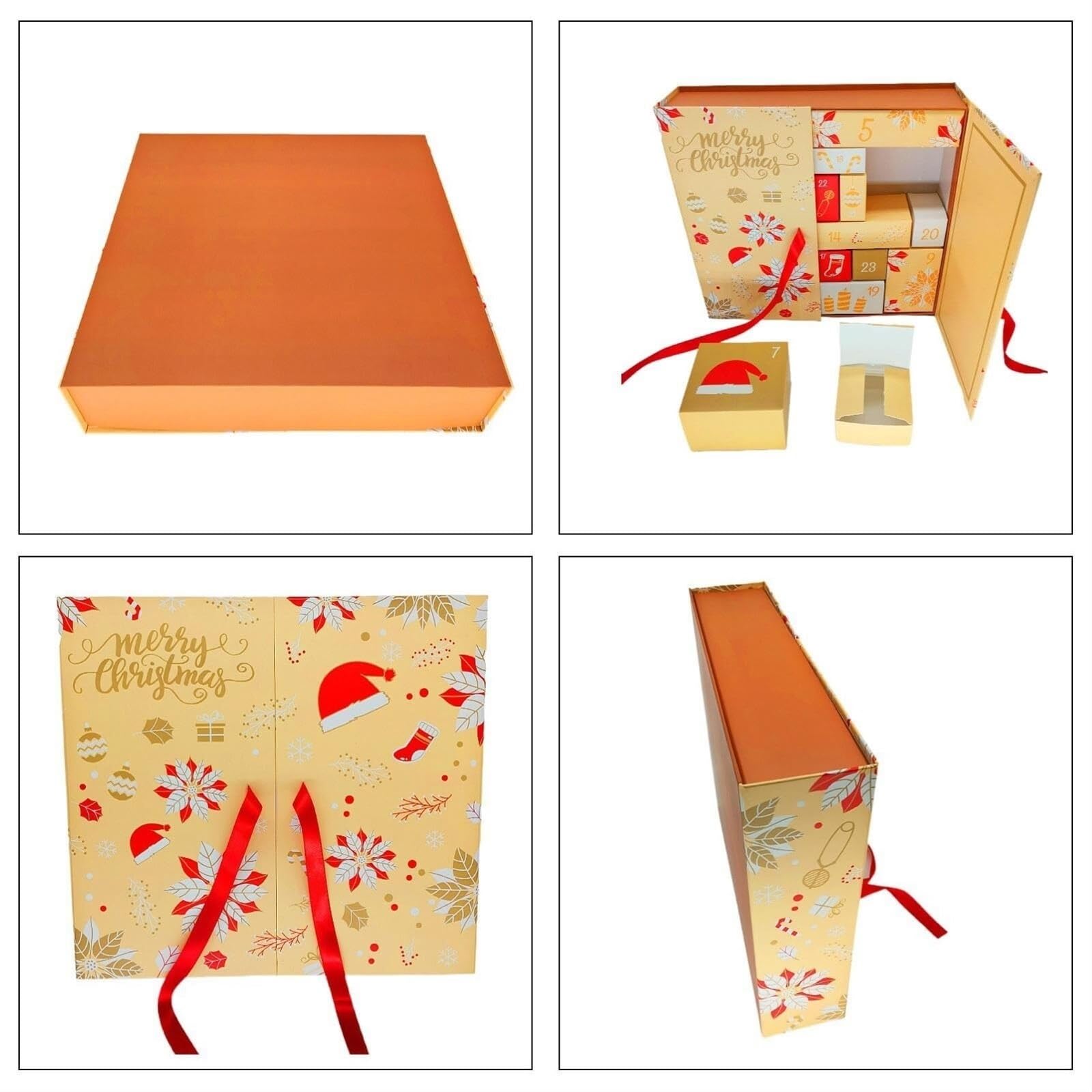 Leere Adventskalender-Boxen, Weihnachten, Leerer Adventskalender 2024, Selbstbefüllender Adventskalender, 24 Raster, Erwachsene Haben Ihren Eigenen Adventskalender Gemacht