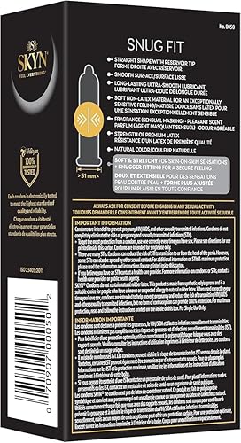 Miniatura 10 de SKYN Preservativos Snug Fit  12 unidades  Preservativos lubricados sin látex, sensación de piel sobre piel con ajuste más estrecho