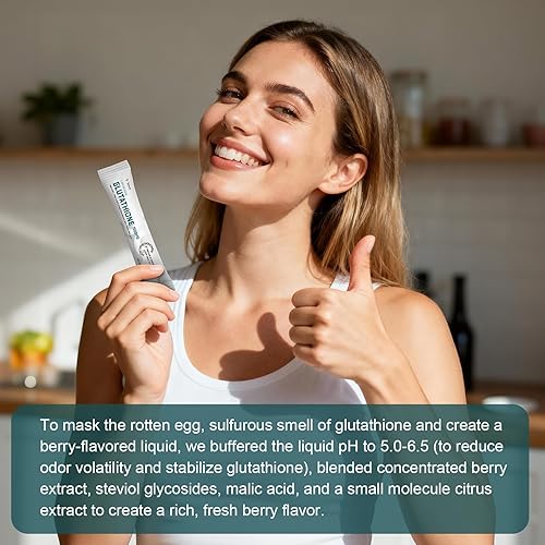 Miniatura 8 de Suplemento de glutatión liposomal de 1500 mg, glutatión líquido de ultra alta absorción 12 en 1 con NAD+, CoQ10, NAC y ácido alfa lipoico, apoya la