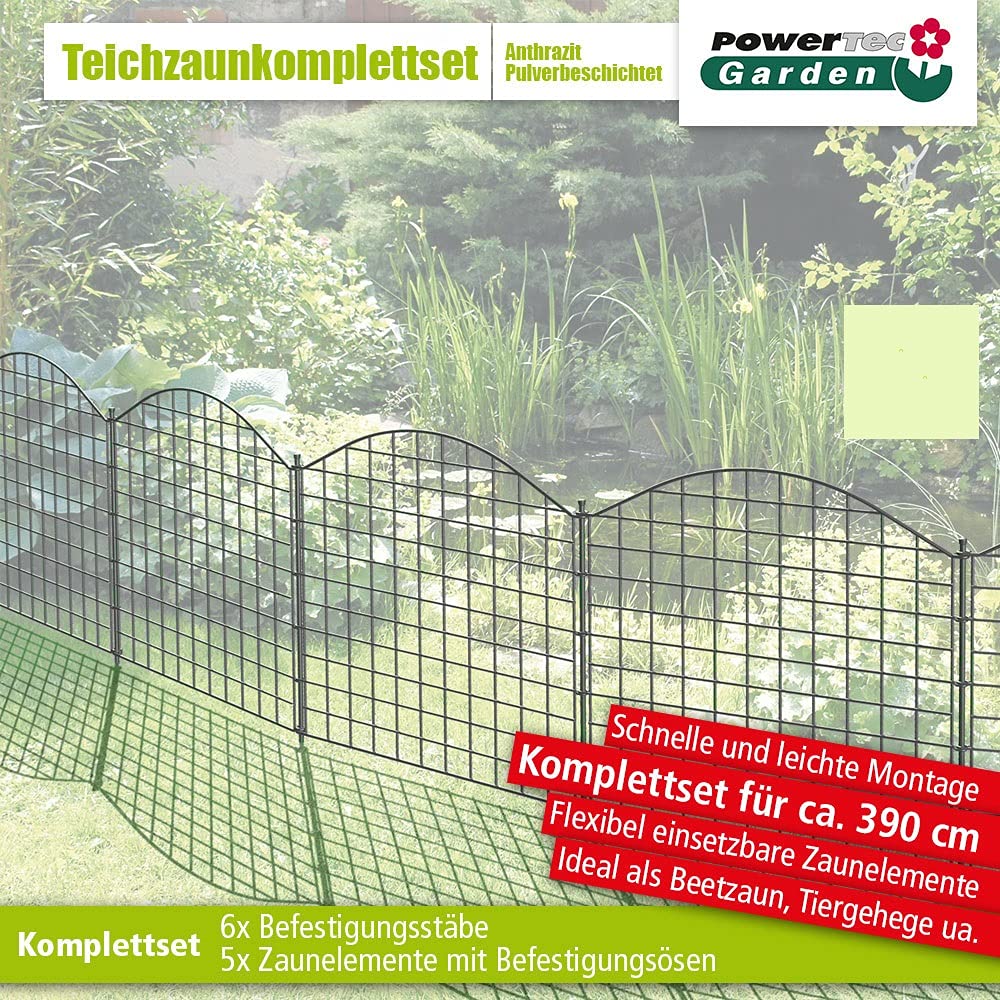 Teichzaun Oberbogen Anthrazit