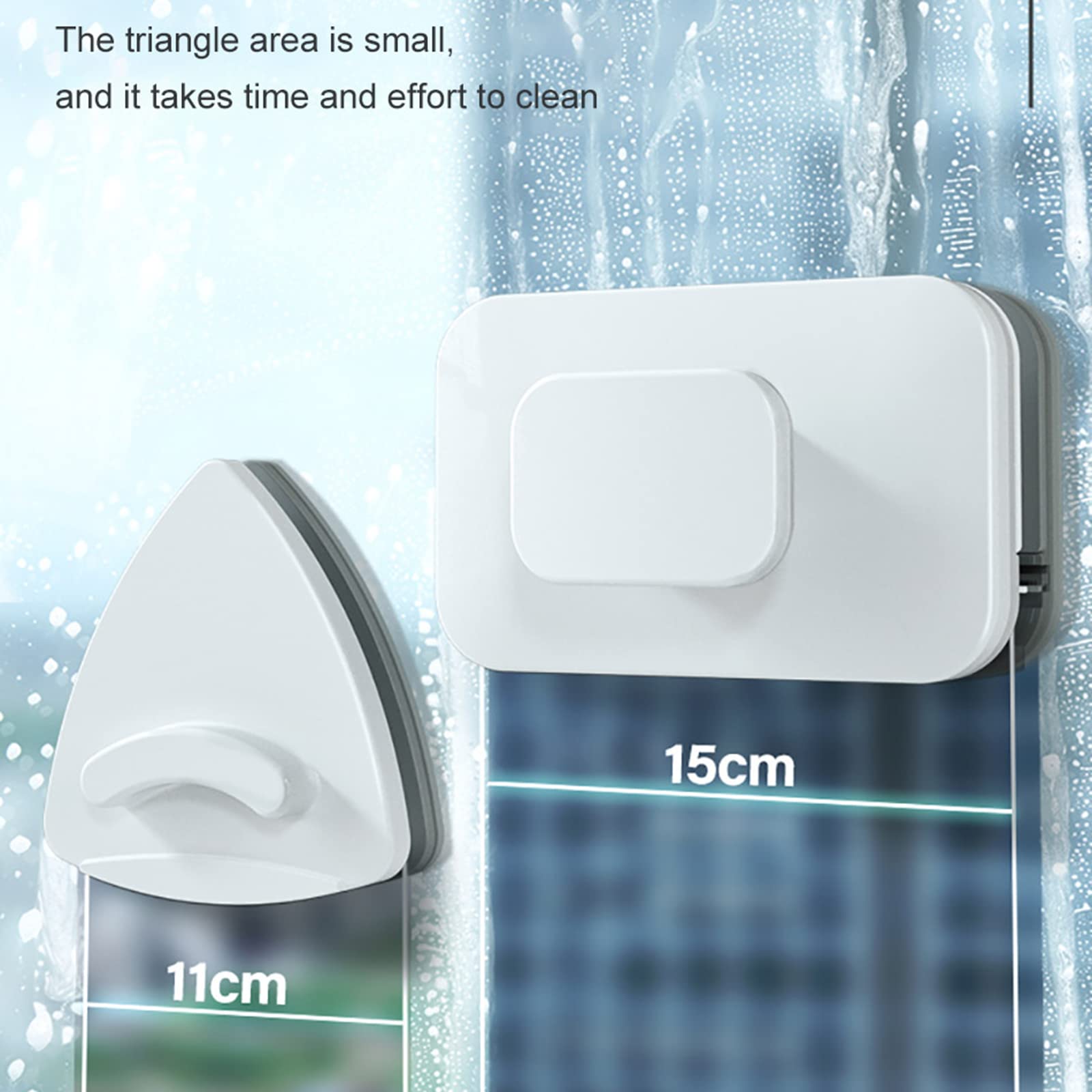 Limpiador De Ventanas Magnético, Limpiador De Ventanas Magnético, Limpiacristales De Doble Cara para Ventanas De Doble Acristalamiento De Espesor De 3-35 Mm
