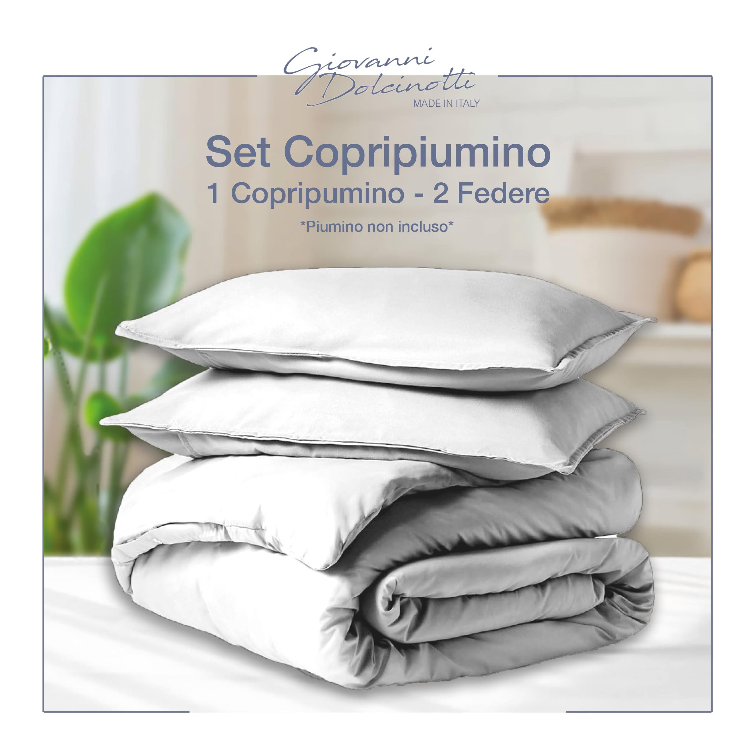 Parure Copripiumino Matrimoniale Giovanni Dolcinotti Detroit - Microfibra Spazzolata Silver Pink, Set Con 1 Copripiumino E 2 Federe