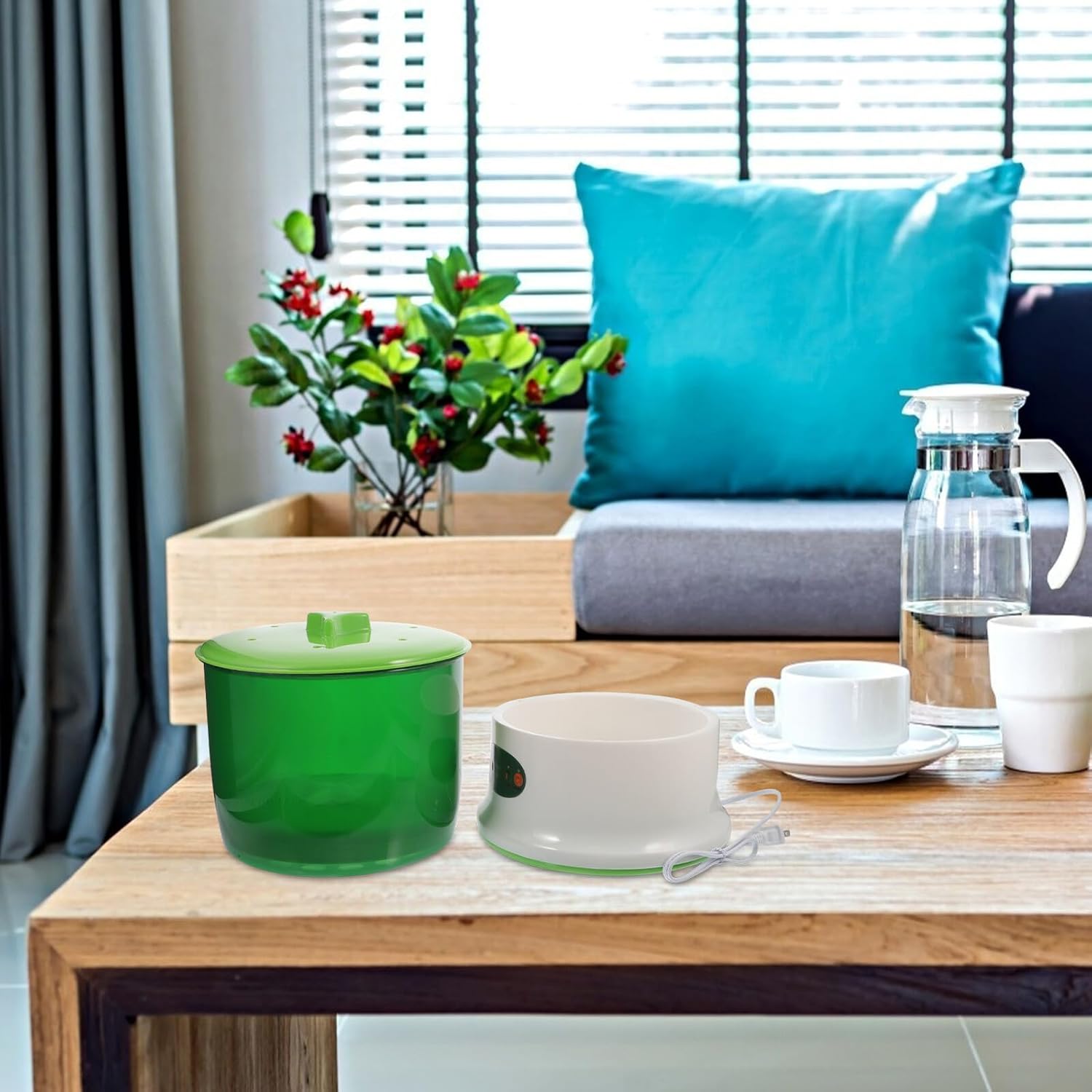 Smart Bean Sprout Machine Double Layer Automatic Bean Sprouts Maker Large Capacity Intelligent Home Use North America Plug and Microgreens Growing