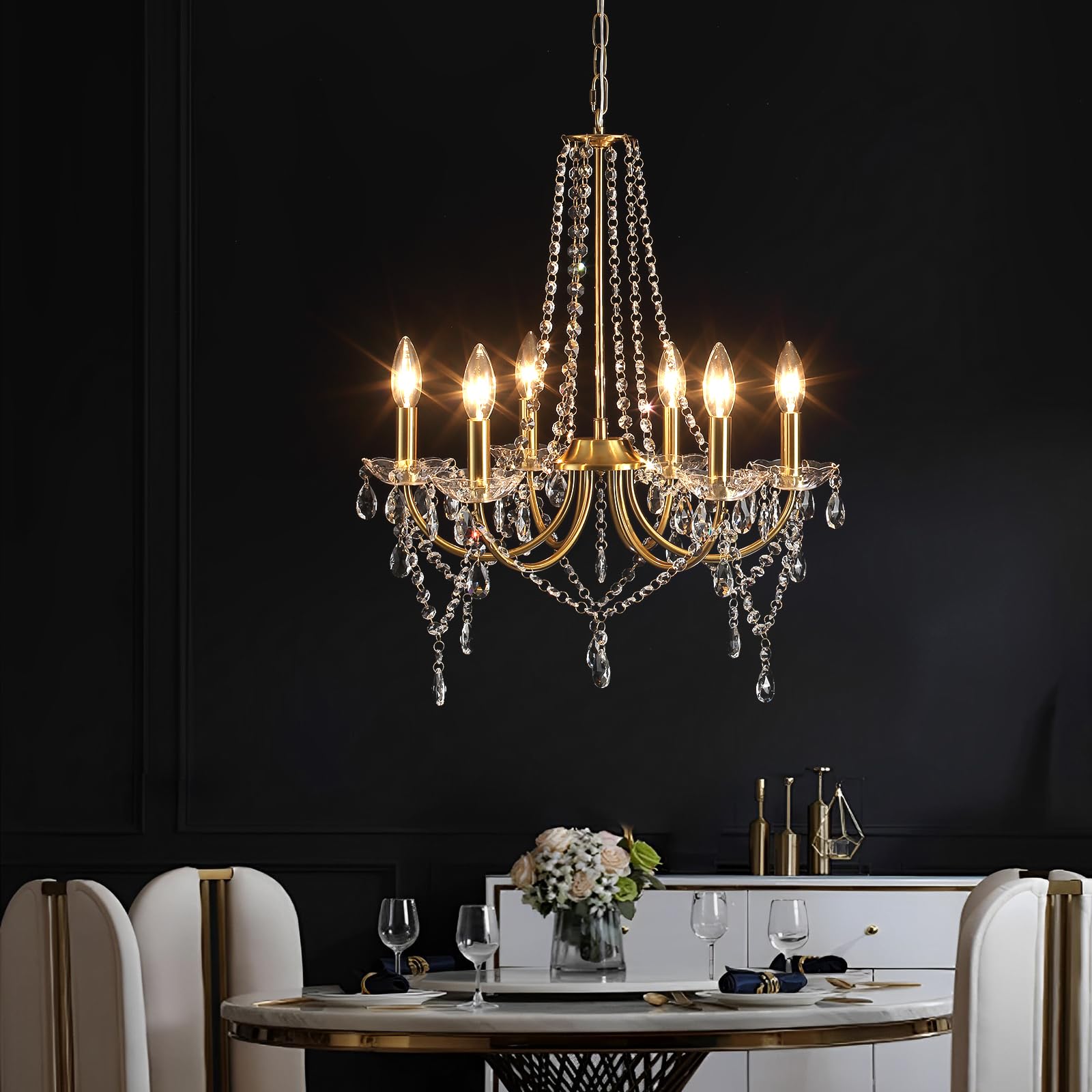 LXWNYY Crystal Chandeliers Ceiling Light - Image 3