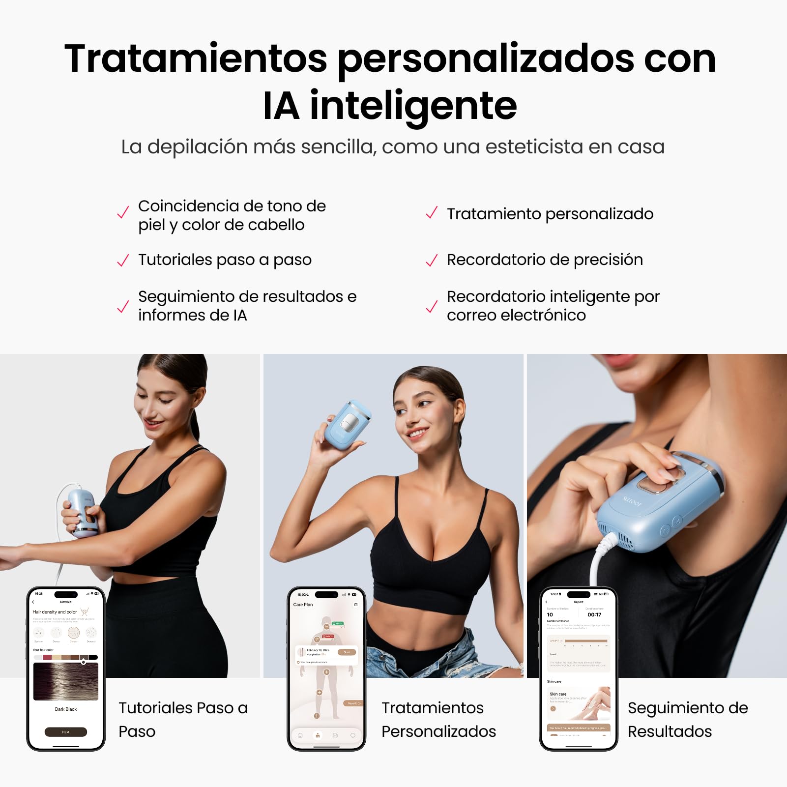2026 Nuevo modelo Depiladora Laser para Mujer, Pulsos Duales 78W Potente 22J y Tecn IGBT, Depilación láser con Sapphire Ice 4 °C, Indolora, Eficaz, Permanente, Adecuado para bikinis y axilas