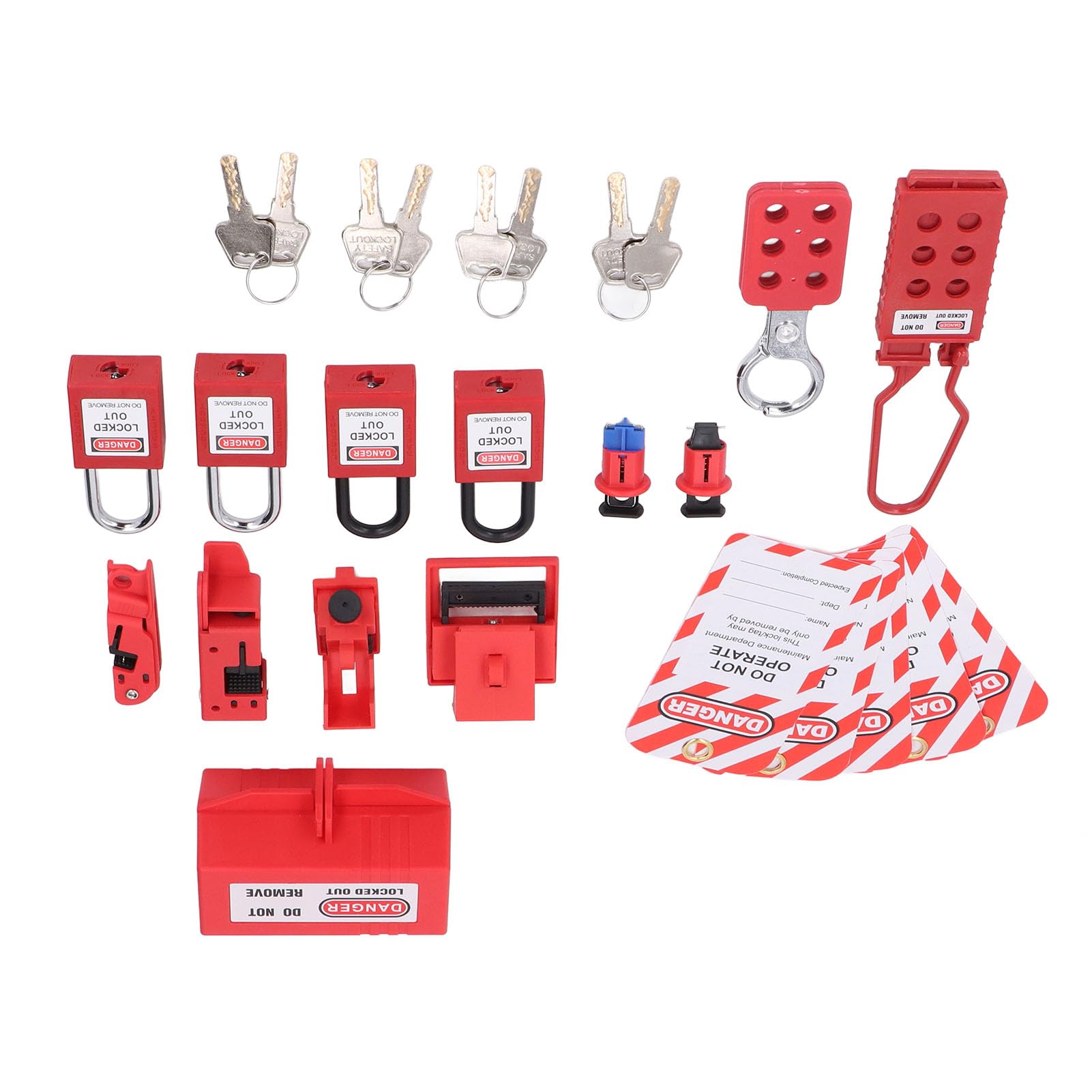 Sonew Kit de Lock-out étiquette électrique LOTO Hâle Verrouillage de sécurité Verrouillage de sécurité LOTO Hangage Clés et Sac de Rangement