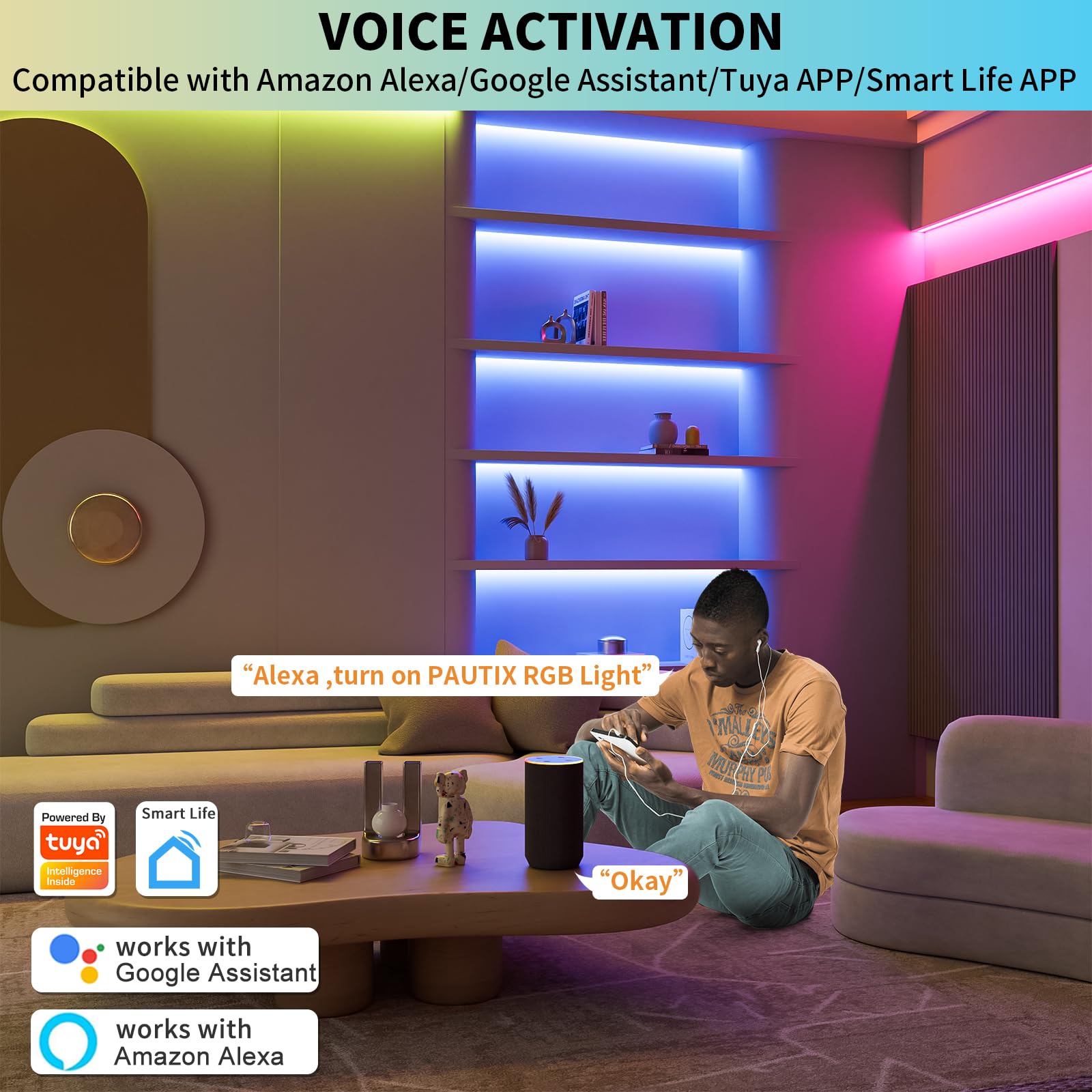 PAUTIX LED Controller for RGB COB LED Strip Light,with APP - Image 3