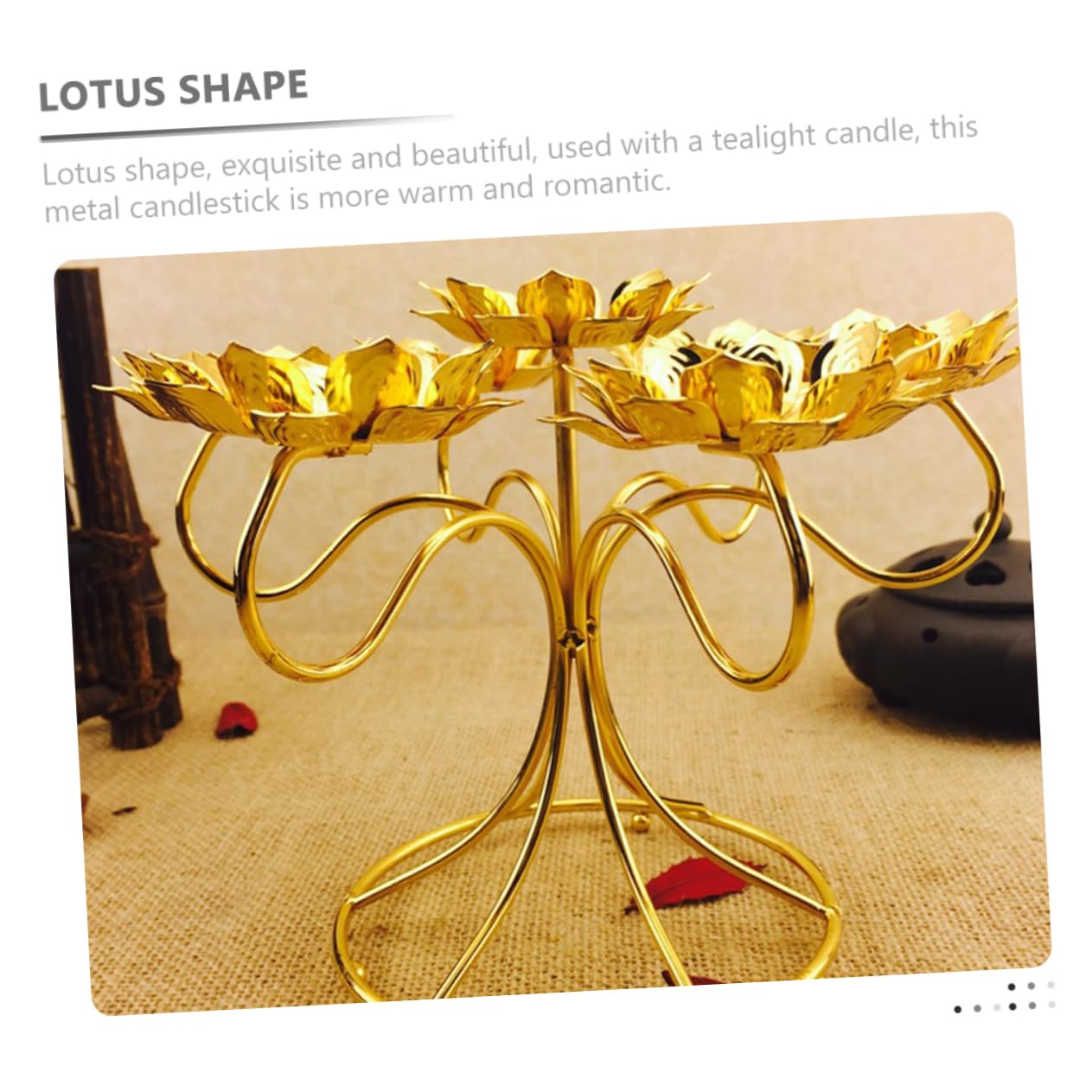 Portacandele A 7 Fiori in Metallo Portacandele Tealight Per Decorazioni Di Nozze Feste E Anniversari