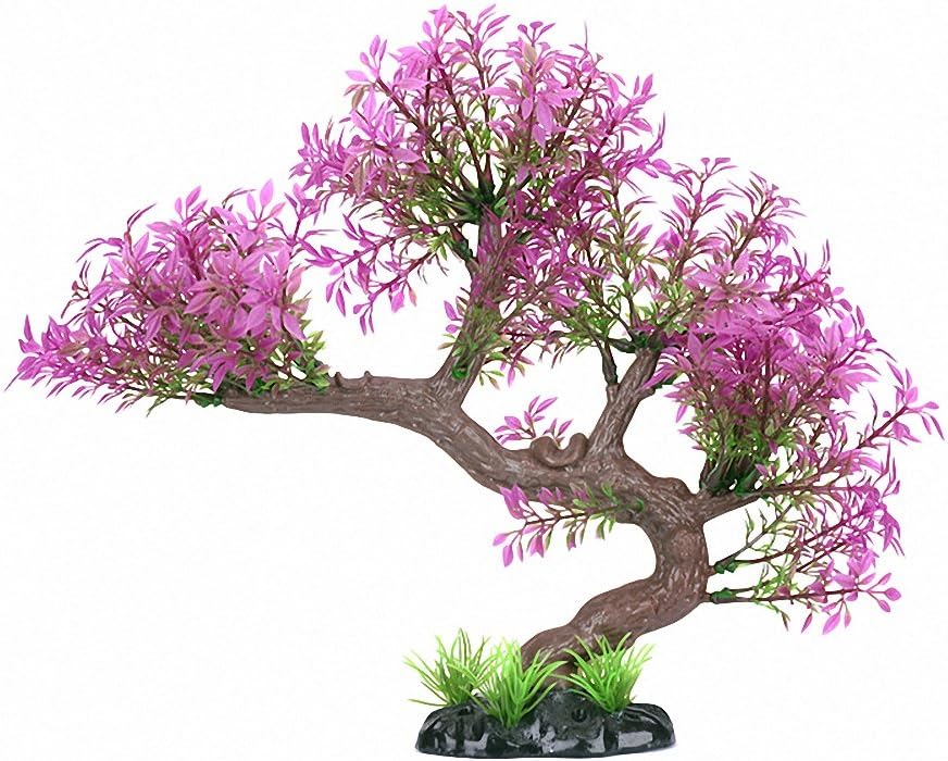 Aquarium Decor Fish Tank Decoration Ornament Aquatic Artificial Pine Tree Plastic Lifelike Underwater Plants