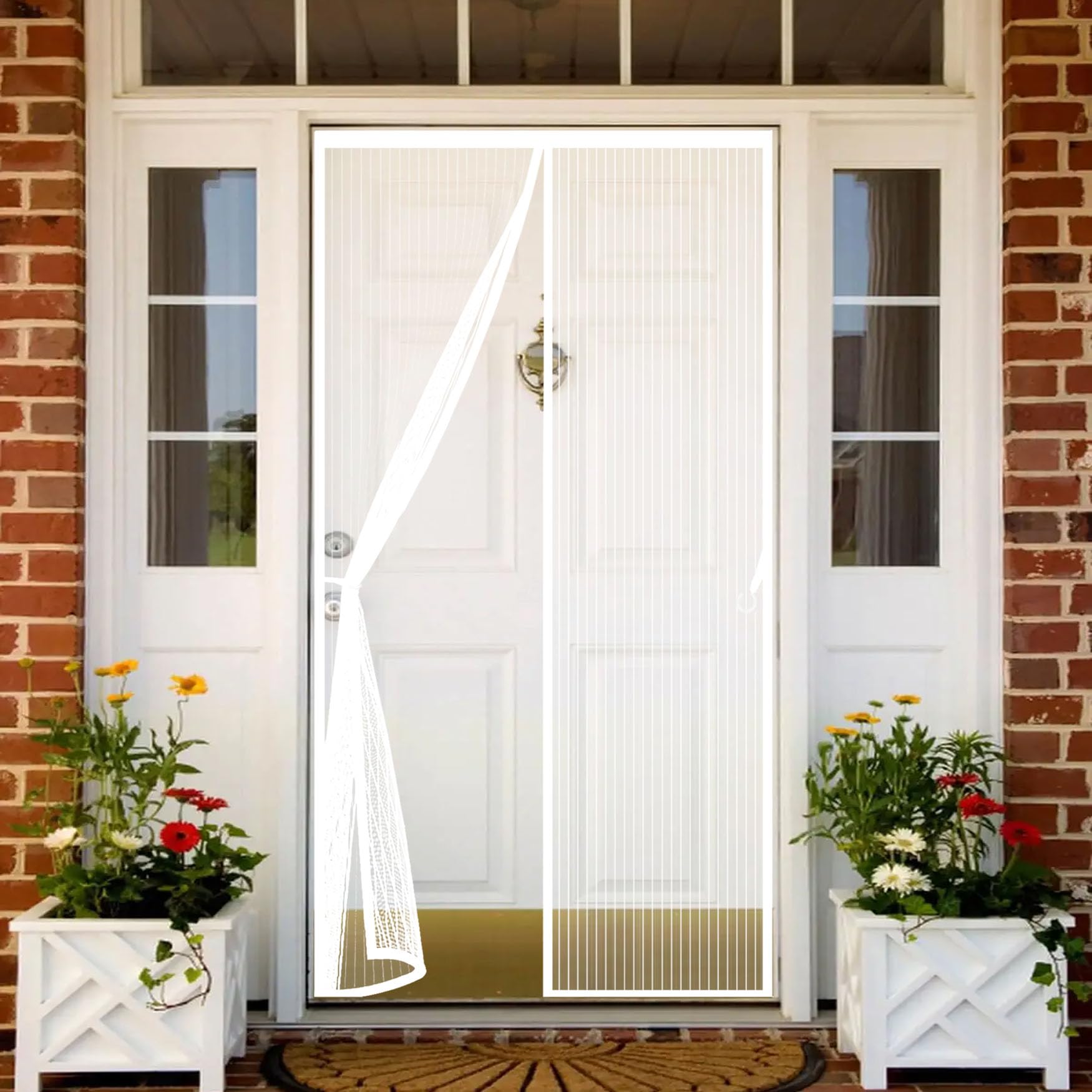 Moustiquaire magnétique anti mouches 102x208 cm pour porte-fenêtre