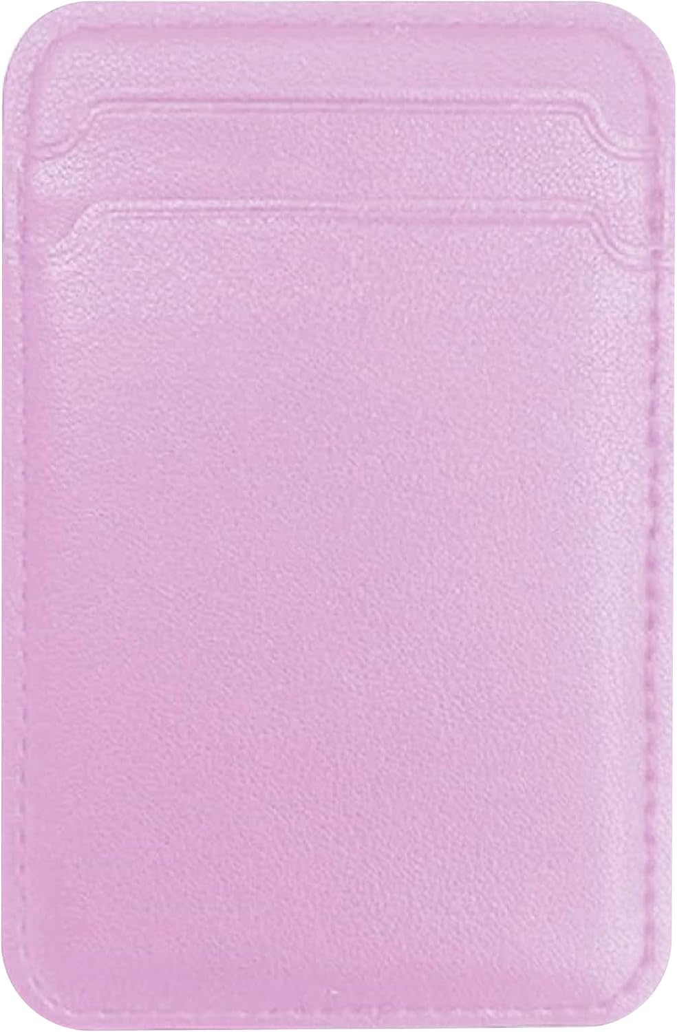 OTM Essentials Faux Leather Magnetic Phone Wallet Sleeve for MagSafe Compatible Phones, Slim Lightweight Card Holder for ID, Pass & Essential Cards, Snap-On Magnetic Wallet Phone Sleeve, Light Pink