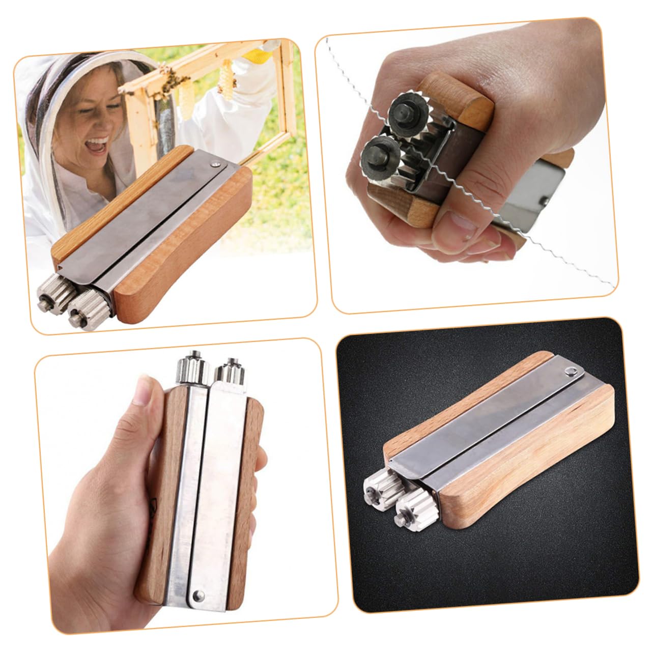 Garneck 5 Pezzi Tenditore per Inossidabile con Strumento per Apicoltura per Apicoltori Professionisti e Hobbisti e Facile da Usare