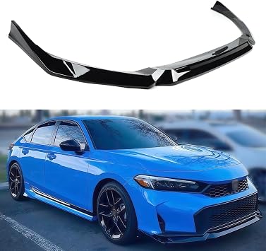Front Lip Compatible with Honda Civic Sedan & Hatchback 2025 2026, Front Bumper Air Dam Chin Splitter Body Kit Glossy Black