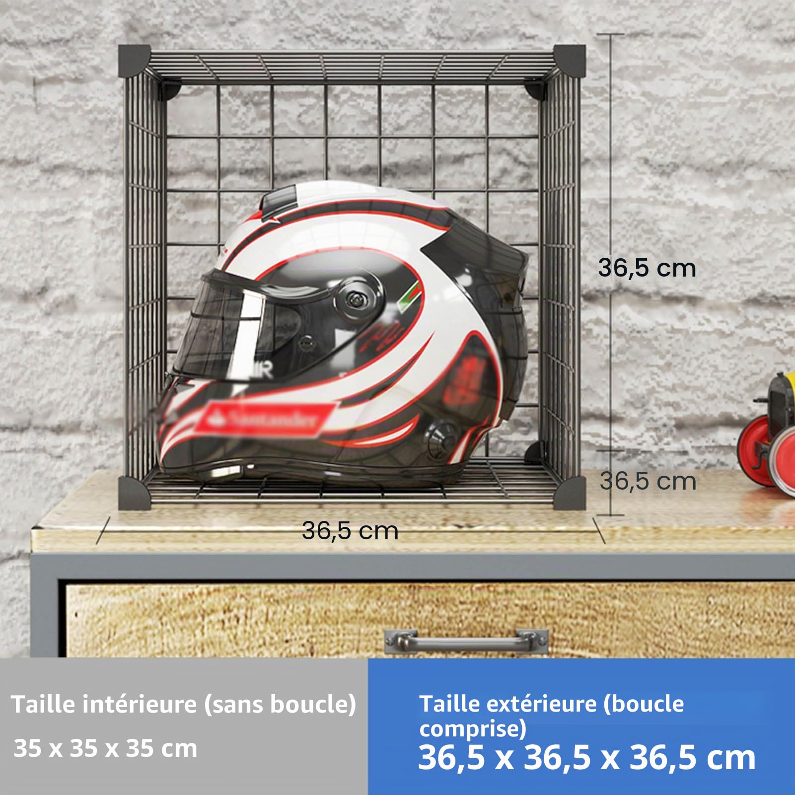 Chapeau Organisateur Boîte Support de Casque de Moto Monté Au Sol,vitrine de Stockage Chapeau de Magasin de Détail Commercial Moderne,contenants Porte-Bouchons Empilables,for Casque de Baseball/rugb