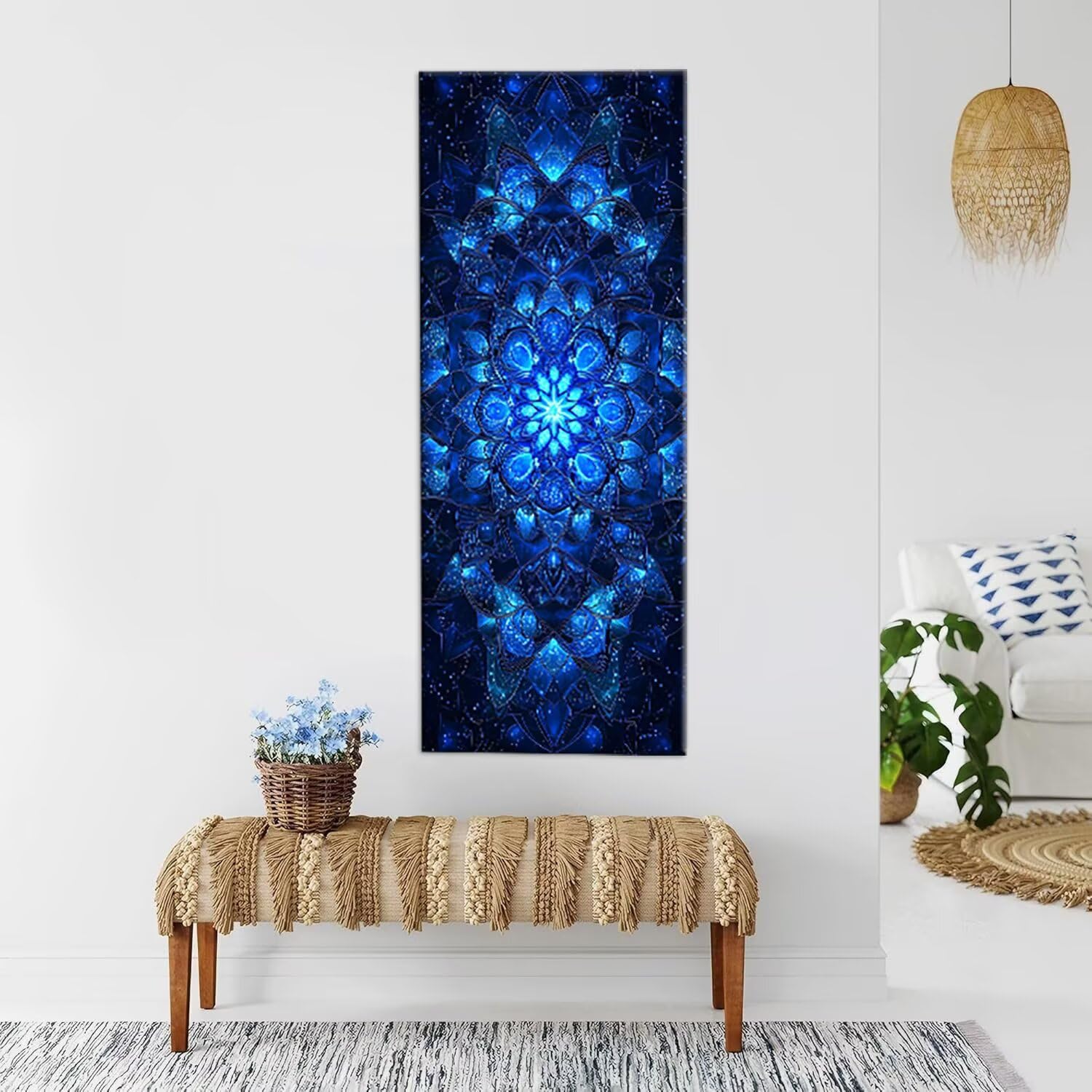 Hyupuanj Duży zestaw do malowania diamentami dla dorosłych, 5D, mandala, sztuka z klejnotami, okrągłe pełne wiercenie zestawy do haftu krzyżykowego do kryształowej sztuki do dekoracji domu, prezenty