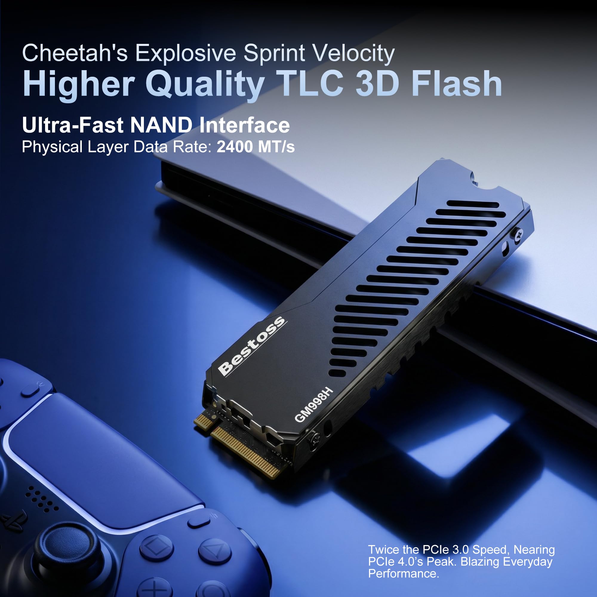 Amazon.com: 2TB PCIe Gen4 NVMe M.2 2280 SSD with Heatsink, SLC