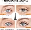 Rizador de pestañas térmico - rizador de pestañas eléctrico con 4 ajustes de temperatura para herramientas de maquillaje, logrando un rizo natural y pestañas de larga duración, diseñado para mujeres, blanco nieve B1 5