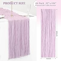 Vista 214 de Showgeous 10 Pack Baby Pink Cheesecloth Table Runner 10FT Long Semi-Sheer Gauze Table Runner Boho or Rustic Wedding Decor for Wedding Decor Arch