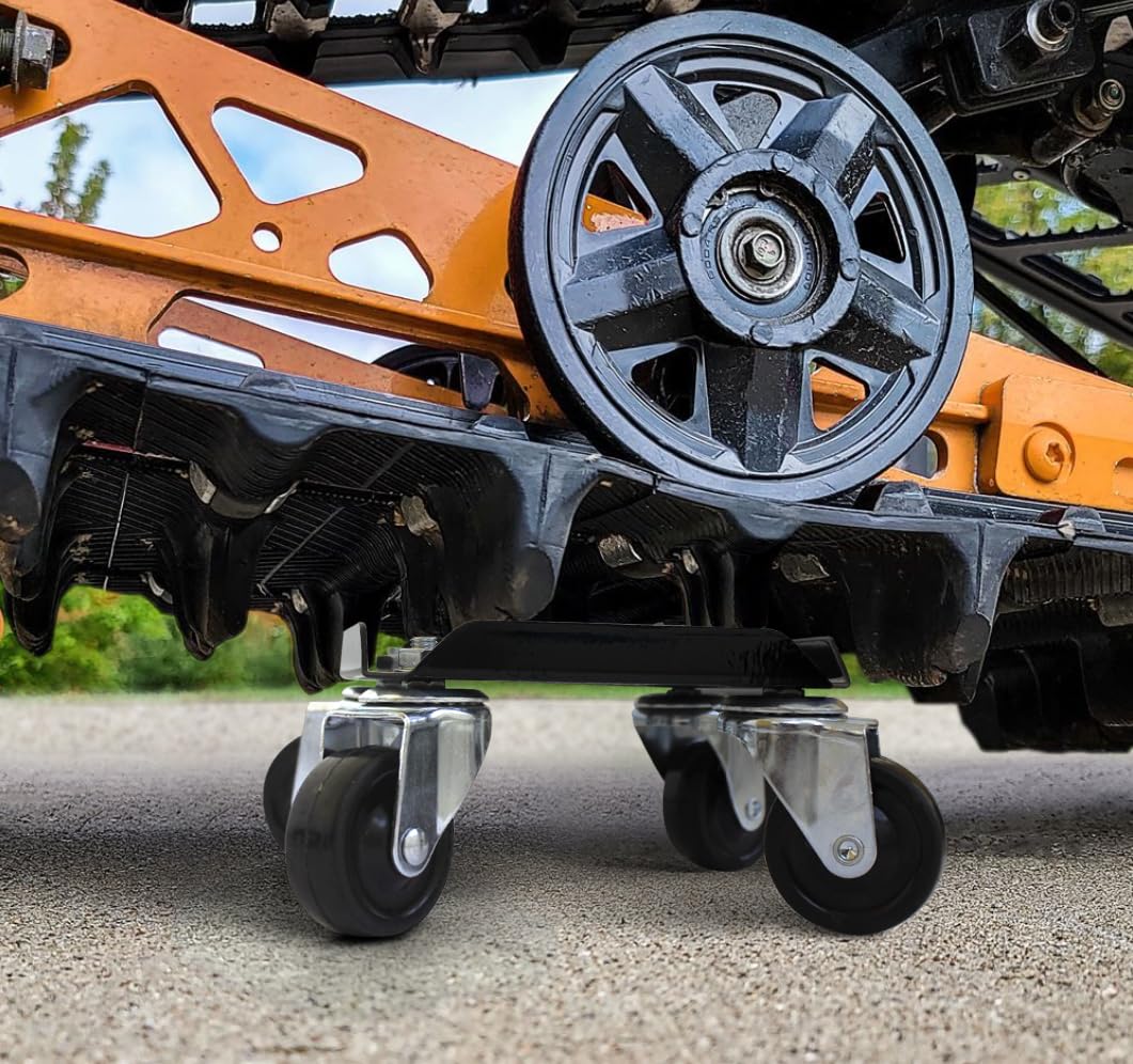 MaxxHaul 50859 Snowmobile Moving Dolly Set, 1500lbs Load Capacity V-Slide Anti-Slip Rubber Pads Straps Firmly Attaching on Skis