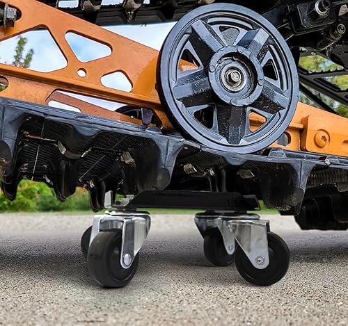 Miniatura 8 de MaxxHaul 50859 - Juego de rodillos móviles para motos de nieve, capacidad de carga de 1500 libras, deslizante, almohadillas de goma antideslizantes,