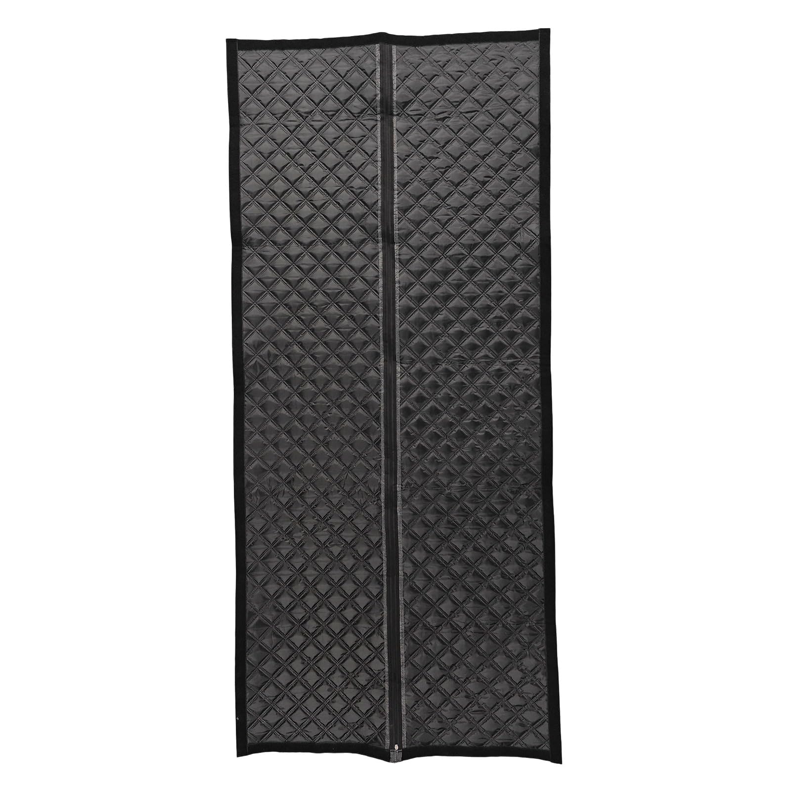 Blueshyhall Rideau d'isolation de porte avec fermeture éclair réglable pour caravane, camping, couverture de porte intérieure autocollante sans perçage, occultant, isolation phonique, pour camping-car