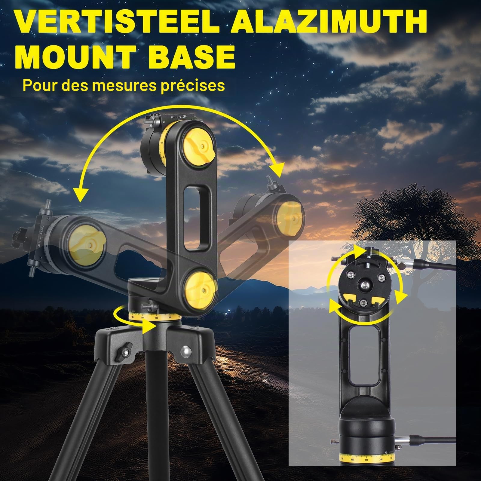 Télescope professionnel d'astronomie - Ouverture 90 mm - Haute puissance 1000 mm - Réglage précis - Adaptateur de téléphone